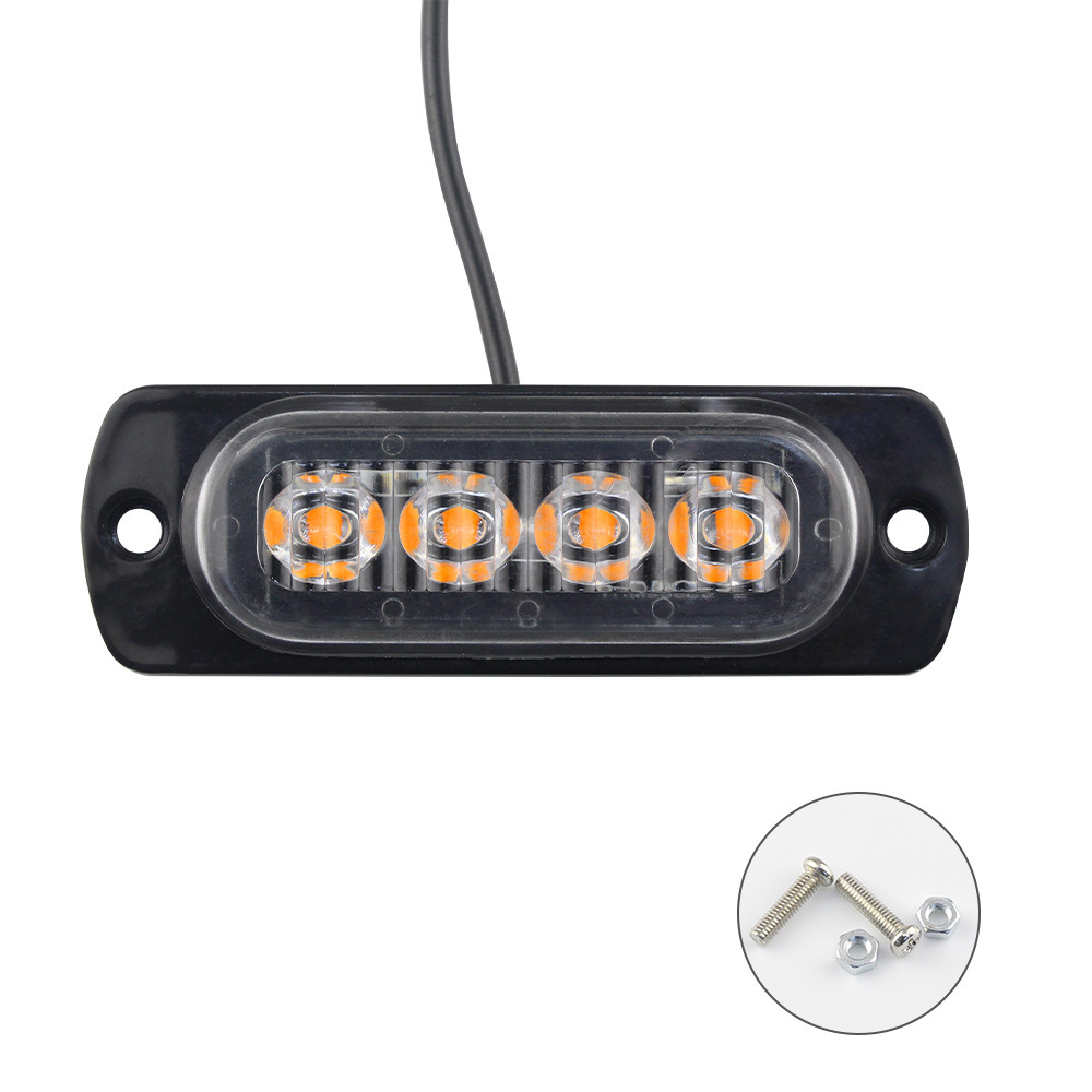 Always-On Car Led4 Headlight Ultra-Thin Warning Light Side-Mounted 12-24V Daytime Running Light High-Brightness Turn Signal Light