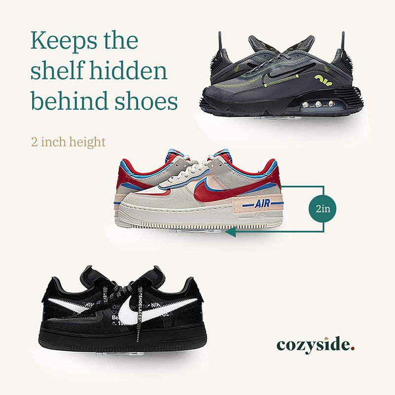 Pantalla de zapatos flotante montada en la pared Juego de 6 piezas de estante de acrílico flotante pantalla colgante de pared Sports Series suspensión Zapatero