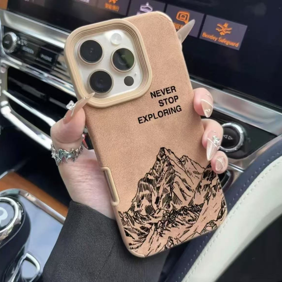 Nuevo estilo transfronterizo de piel de cordero para funda para teléfono móvil iphone16 Europa y América Apple 15promax/14/13pro/12