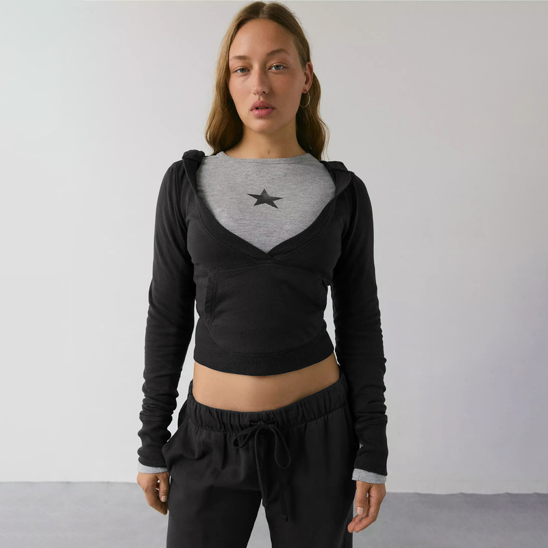 European and American Fashion Street Retro Trendy Fashion Hoodie Sweatshirt Trendy Long-Sleeved Chic Pullover Skims Top European and American Fashion Street Retro Trendy Fashion Hoodie Sweatshirt Trendy Long-Sleeved Chic Pullover Skims Top