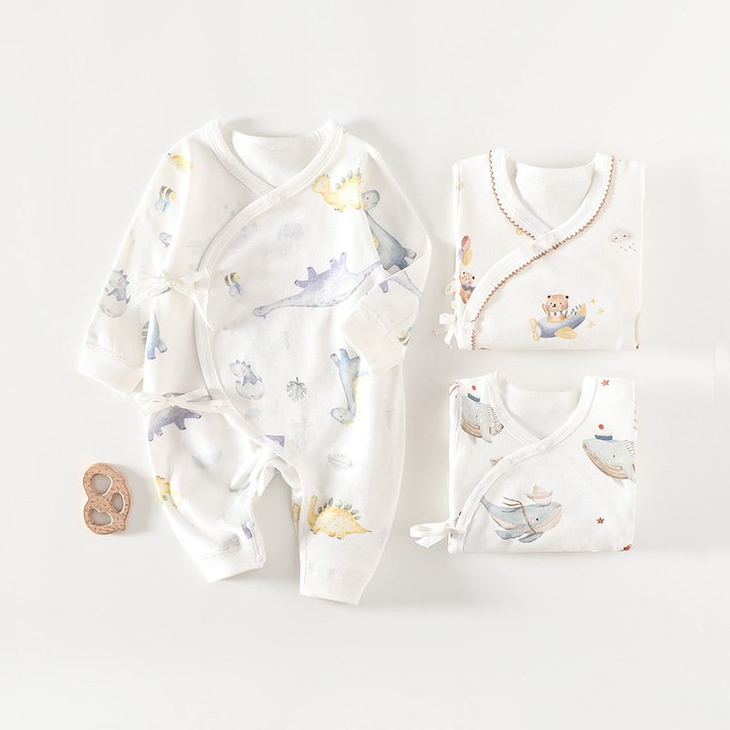 [Clearance Sale - 2-Pack, Random Size Optional] Infant/Toddler Pure Cotton Category A All-Season Butterfly-Style Romper
