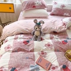 5YA1【遇見西木輕奢家紡館】春款全棉四件套輕奢保暖舒適被套