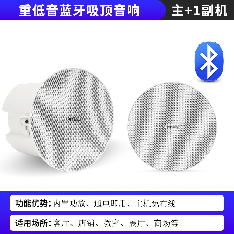 QIASHENGワイヤレスbluetooth天井スピーカー重低音天井スピーカー店舗専用埋め込み式天井スピーカー|undefined