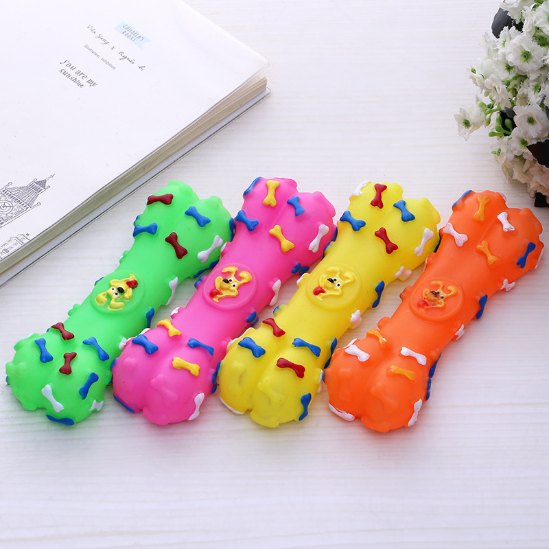 Fábrica al por mayor juguete para mascotas flor hueso resistente a mordeduras sonido molar vinilo juguete peluche Golden Retriever perro juguete