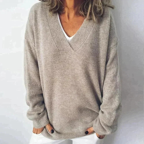 Autumn/Winter New Women's Knitwear Fashion Trend Floral V-Neck Knitwear E124