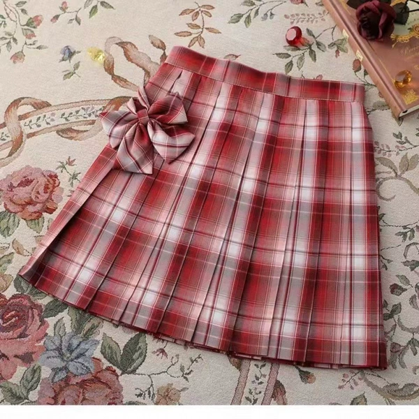 Strawberry, skirt, bow tie