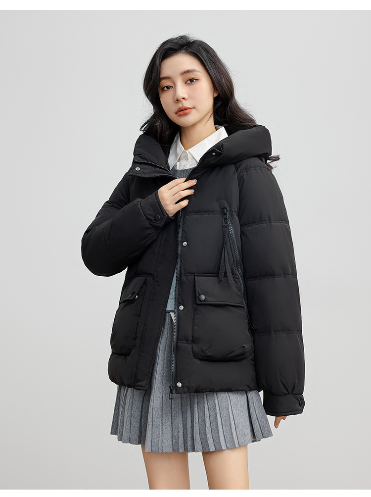 Russian new winer plus size for women's casual warmh, hickened and enlarged pocke hooded coon wholesale Down_voghion.com