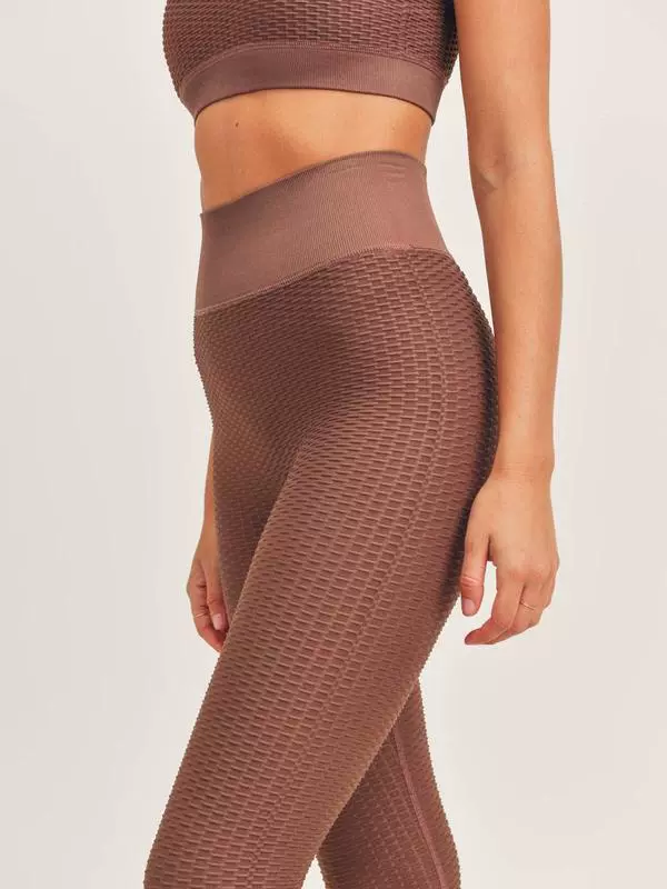 [跨境速卖通Jacquard Ribbed Seams High Waisted Leggings]