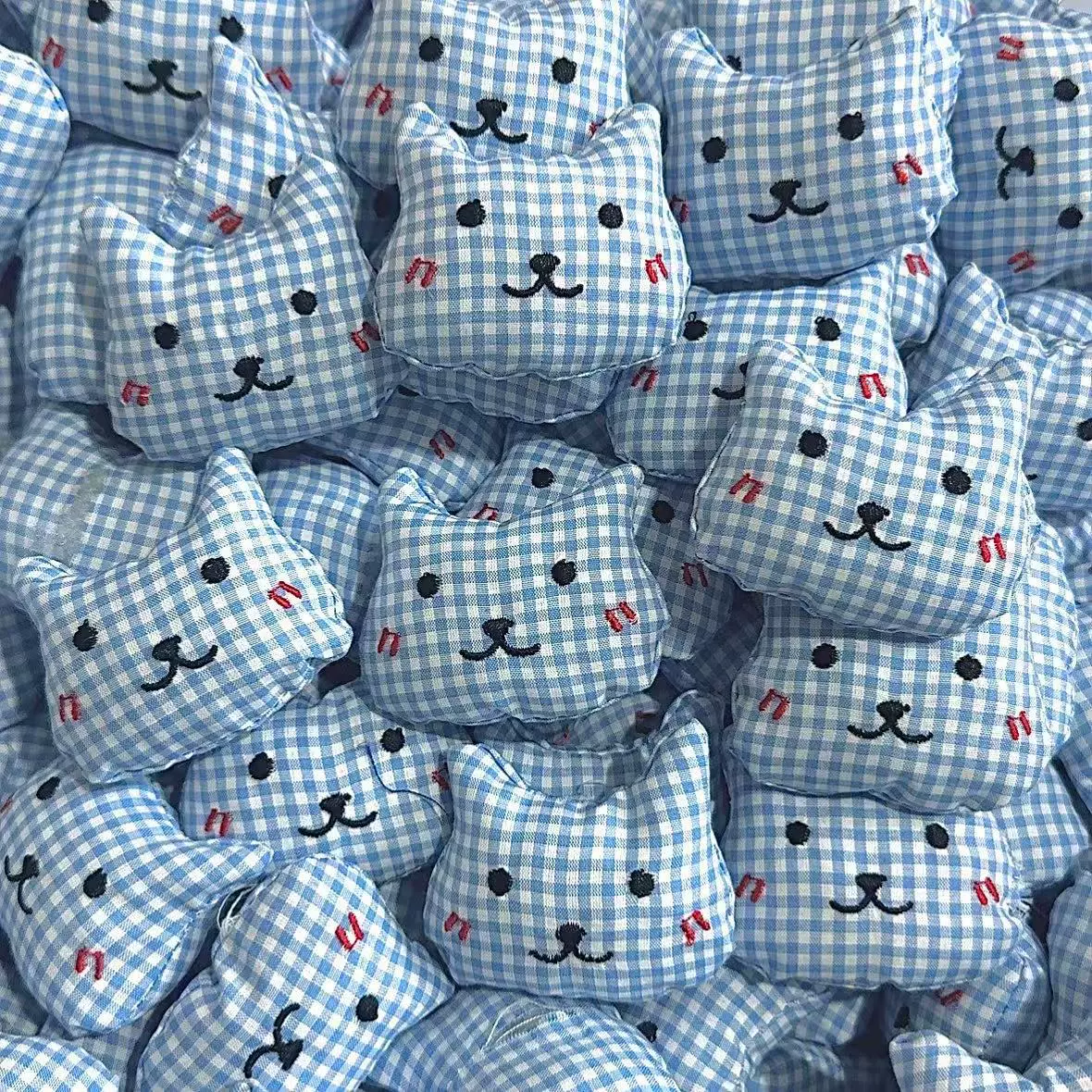 Синий клетчатый щенок мультфильм плюшевые животные DIY аксессуары украшения аксессуары аксессуары обувь шапка аксессуары для одежды чулочно-носочная сумка украшения