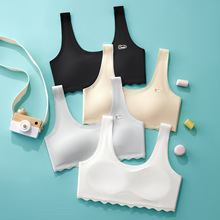 无痕冰丝固定杯发育期内衣初高中学生小背心12-18岁女童青春期文