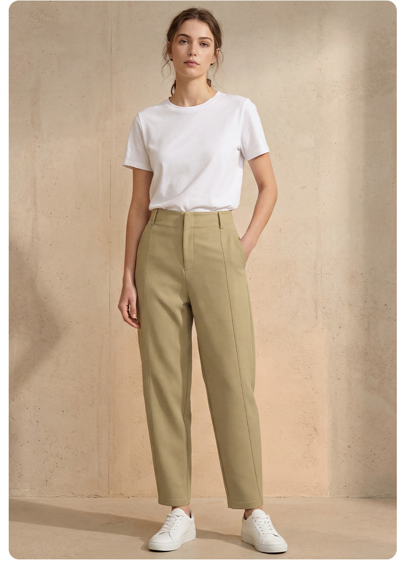 Quần culottes nữ ống rộng cạp cao chất modal mềm rũ dáng suông — trà xanh matcha chi tiết 25