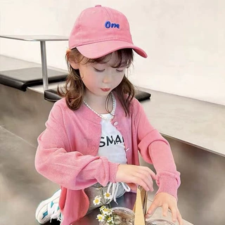 儿童防晒衣薄款针织开衫2023夏季新款宝宝洋气红色透气轻薄開衫潮