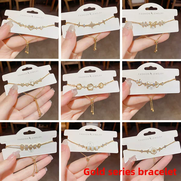 Niche fashion unique personality trend zircon bracelet women's light luxury Joker design simple high sense jewelry wholesale
