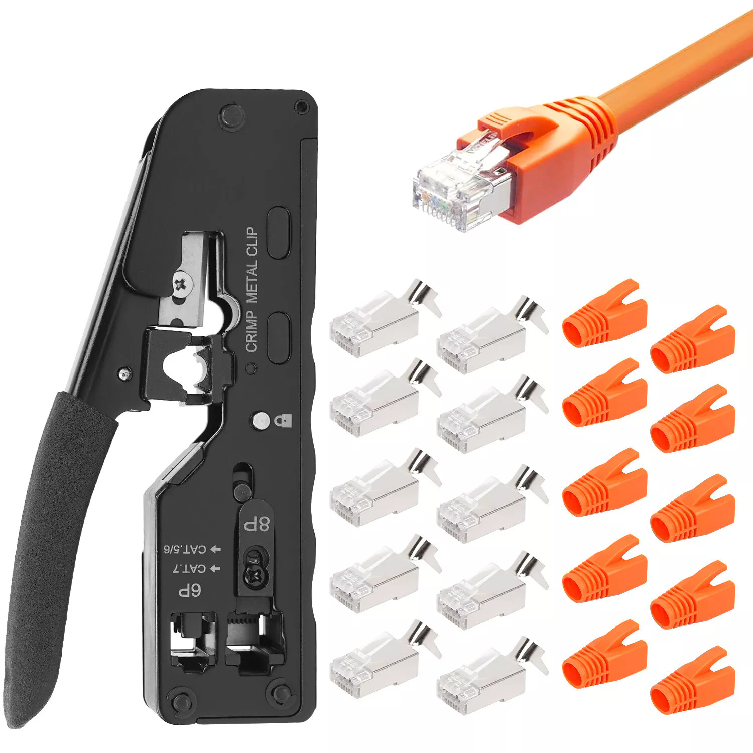 Traje de herramientas domésticas transfronterizas multi-función de red que prensa Alicates de alambre prueba de reparación hoja de desmontaje alicates de agua