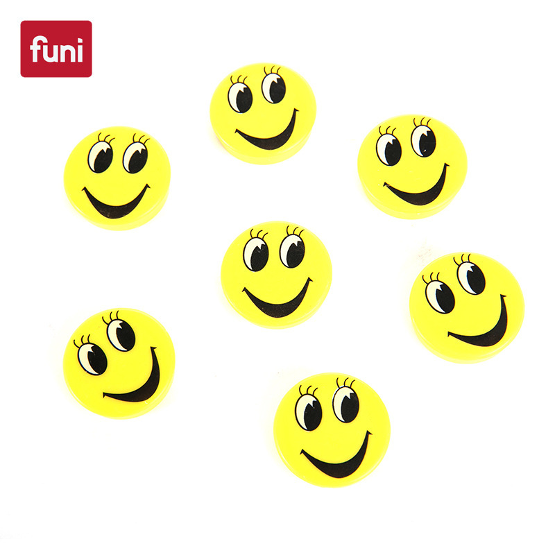 Funny CT-6659 Smiling Office Display Supplies Strong Magnetic Particle Smiling Expression Round Magnet