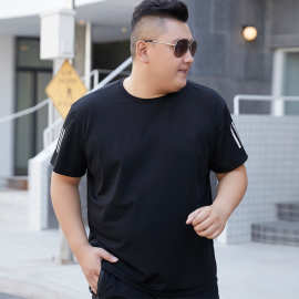 大码男装特大码短袖t恤夏加肥加大宽松肥佬冰丝网眼透气半袖运动