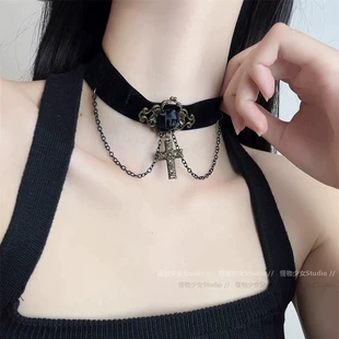 Чокер с крестом панк