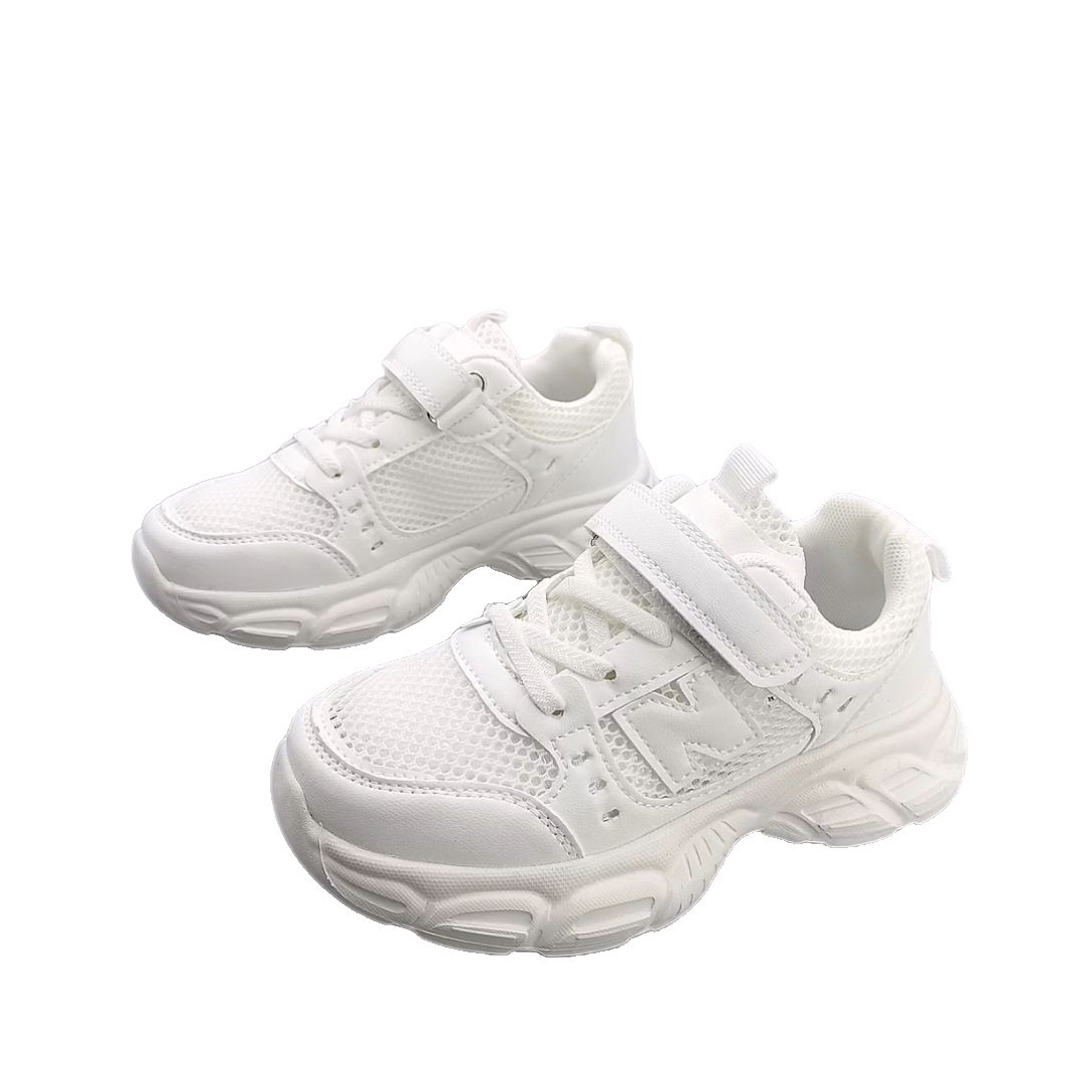 Junio 32 - 37 yardas red nueva zapatos blancos 5 - 12 años de edad zapatos de deporte transpirables zapatos de carrera suela ligera