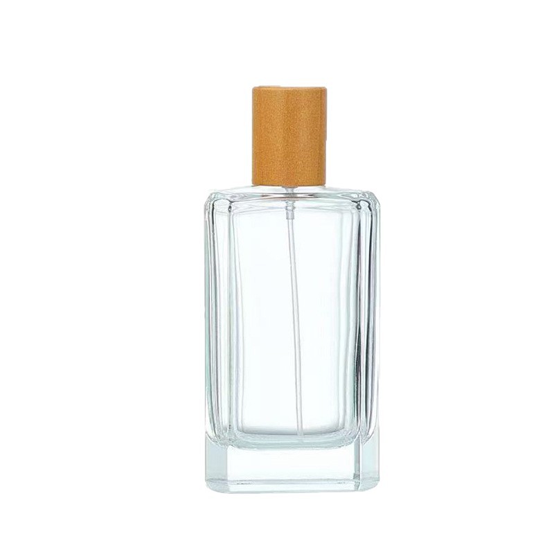 Fabricantes mayoristas de botellas de perfume de alta gama, botellas de spray cuadradas transparentes, tapas de vidrio, muestras portátiles de 30 - 100 ml