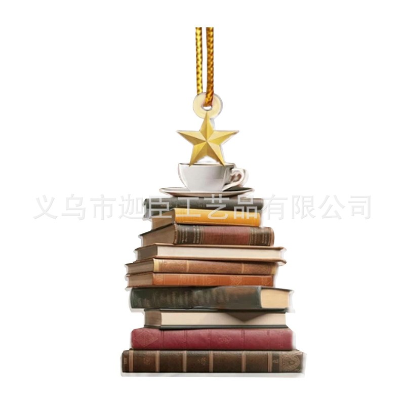 国境を越えた新しいBookクリスマスツリーOrnamentストラップアクリル装飾品ストラップ|undefined