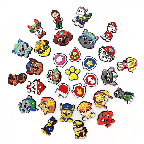 31 Crocs Shoes Flower Paw Paw Team Cute Shoe Buckle PVC Soft Rubber Upper Accessory Buckle Cross-Border Exclusively for Charm