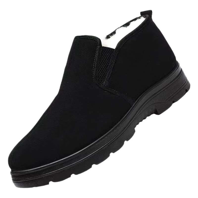 Тканевая обувь Old Beijing, зимняя утепленная теплая обувь для пап на флисовой подкладке, зимние сапоги, мужская обувь больших размеров