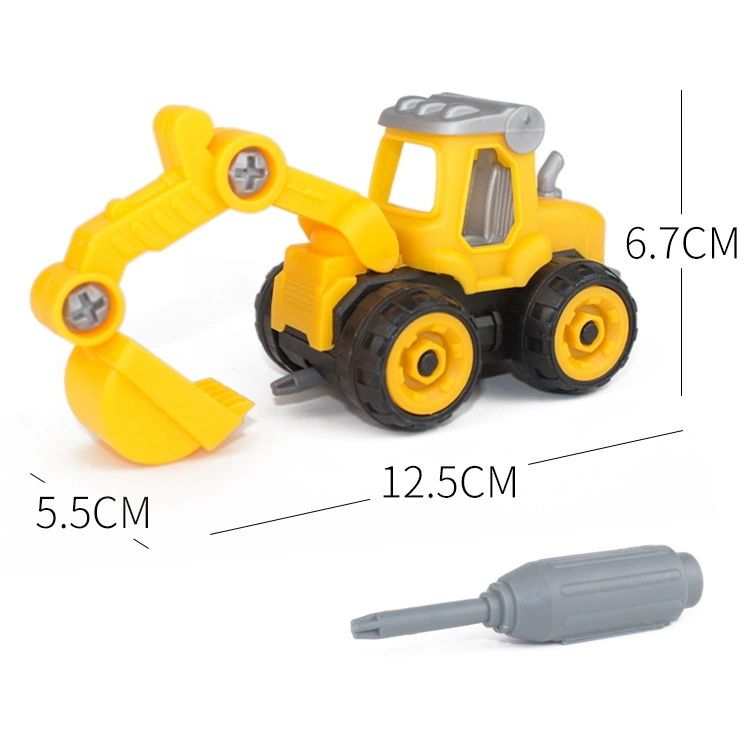 Constructor, children's toy car, excavator, set, engineering vehicle, DIY
