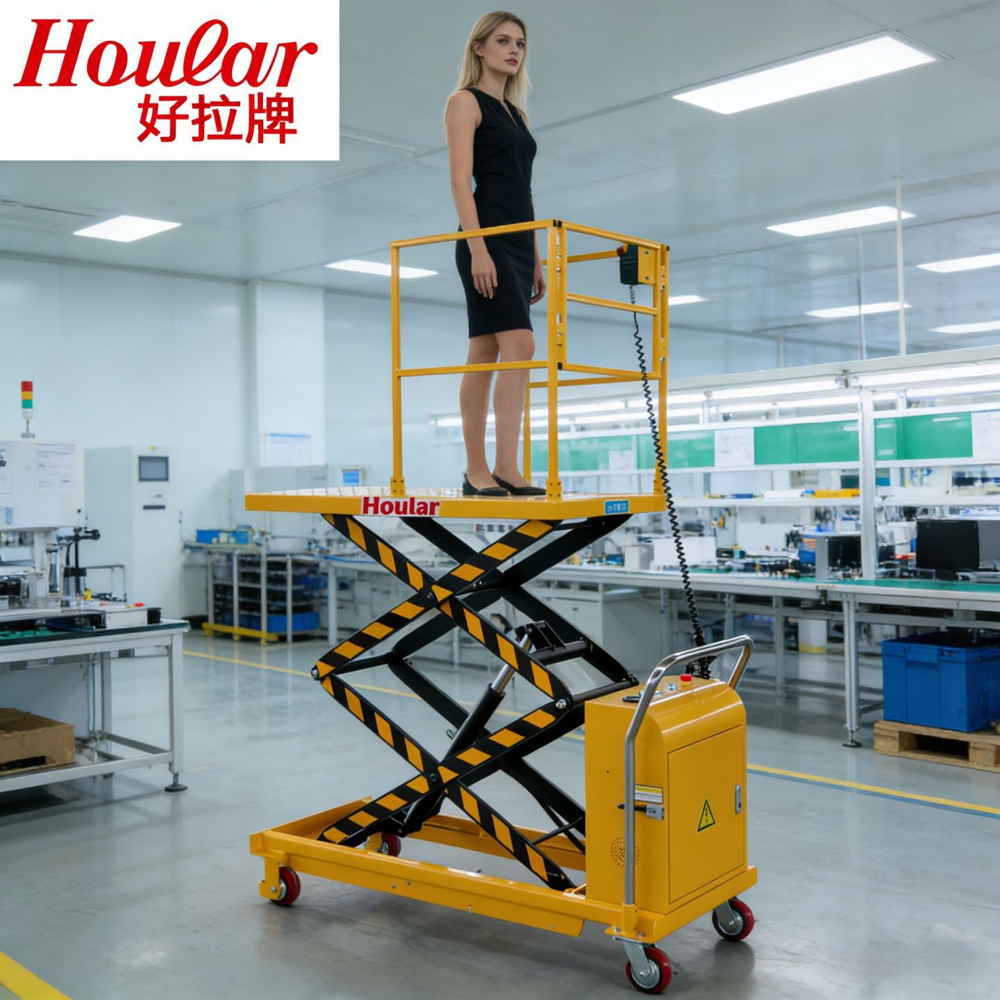 SJY35-200液压平台车升2米磨具半电动平台车移动式电升升降平台车