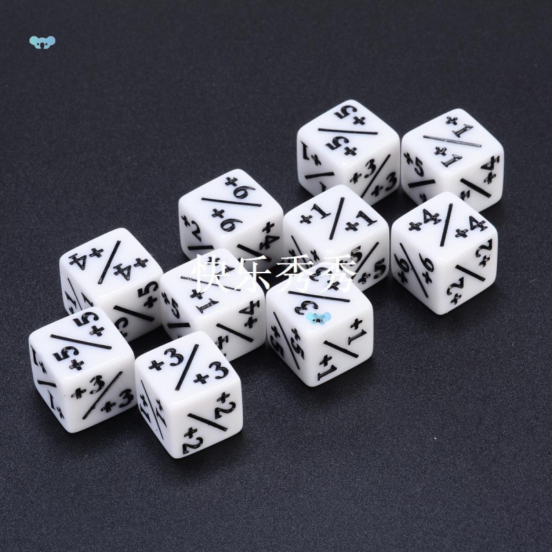 10pcs White Dice Counters +1/+1 For Magic The Gathering &amp