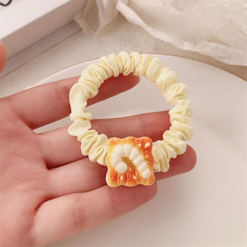 Hermosas nubes amarillas leche estrellas de mar intestino delgado anillo de cabello de la niña dulce banda de goma cuerda de cabeza nueva cuerda de cabello de dibujos animados adornos para el cabello