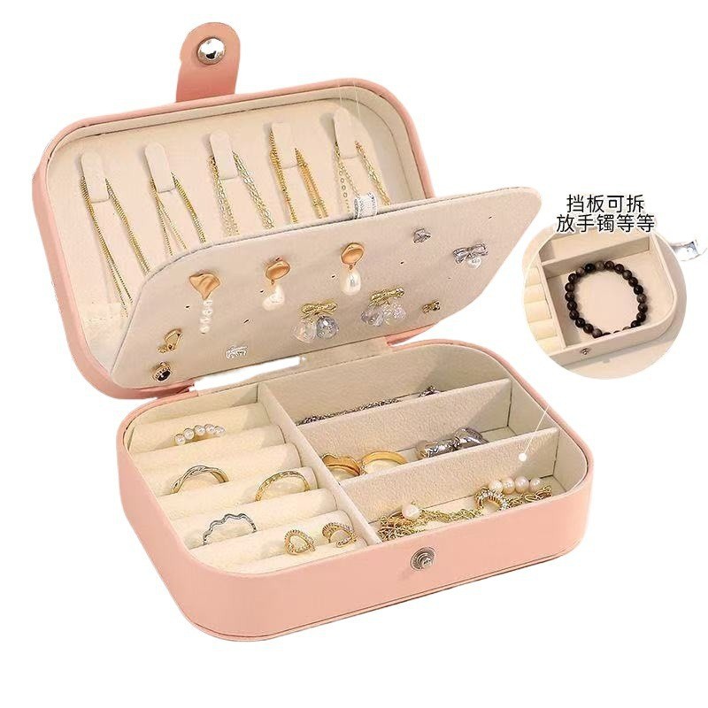 Caja Organizadora de Joyas Antioxidante para Viaje de Cuero PU