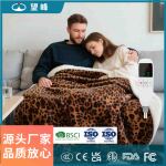 亚马逊豹纹夏尔巴加热毛毯暖身发热盖毯仿兔毛双人沙发电热毯