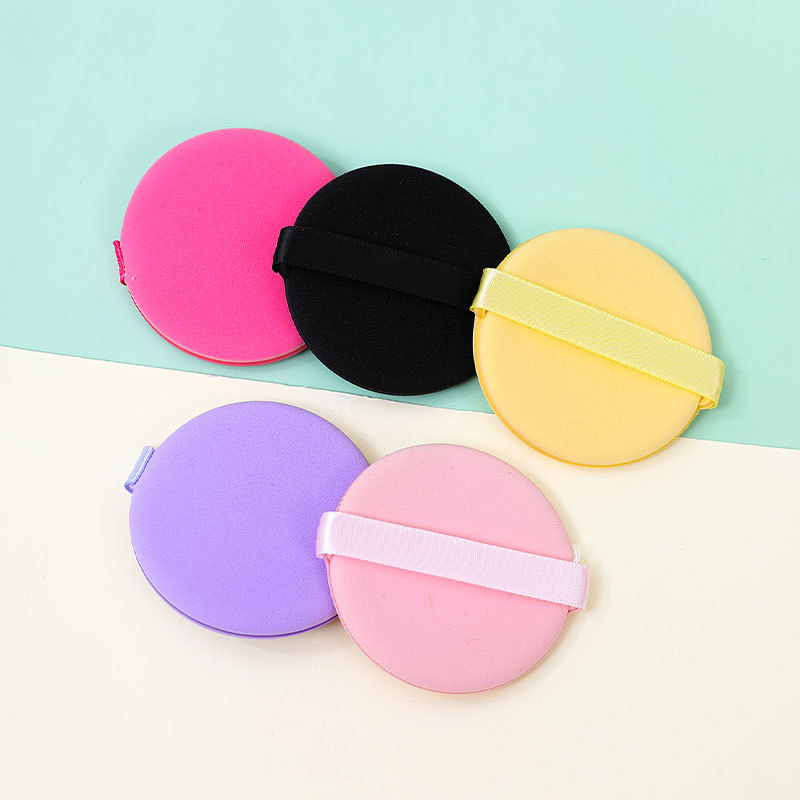 Esponja de maquillaje redonda personalizada, suave y que no absorbe polvo, de doble uso para aplicación en seco y húmedo, esponja de maquillaje redonda en forma de gota de agua, herramienta de belleza.