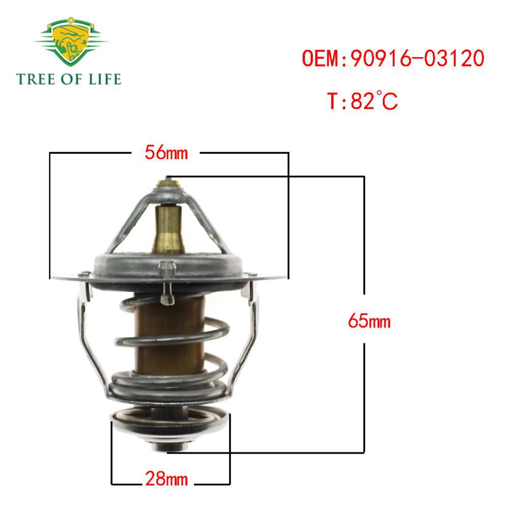 90916 - 03120, 9091603120 para el termostato del motor de Toyota 82 °C