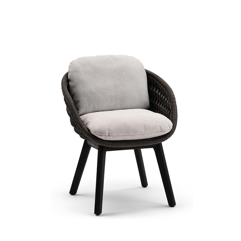 Silla de comedor (aleación de aluminio + cuerda de olivin)