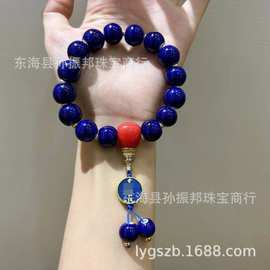 瓷手串佛珠念珠男女款琉璃手链送长辈闺蜜礼物珍珠水晶福运