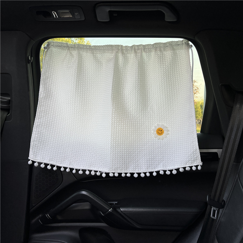 Ins Fresh Car Sunshade Honeycomb Car Sunshade Curtain Cute Sun Protection Heat Insulation Car Sunshade