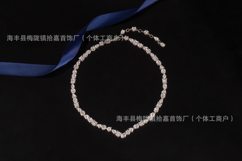 施家Mesmera白水晶手链水滴项链情侣款简约轻奢小众厂家批发代发|undefined