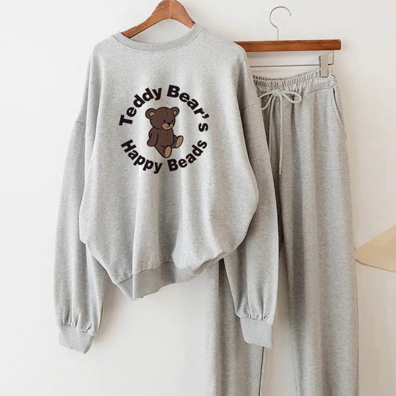 Ensemble de jogging femme en velours de coton pour le printemps_voghion.com