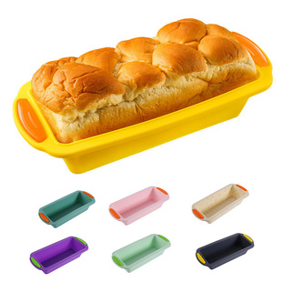 New spot silicone two-color toast plate baking cake mold food grade color DIY bread cake mold