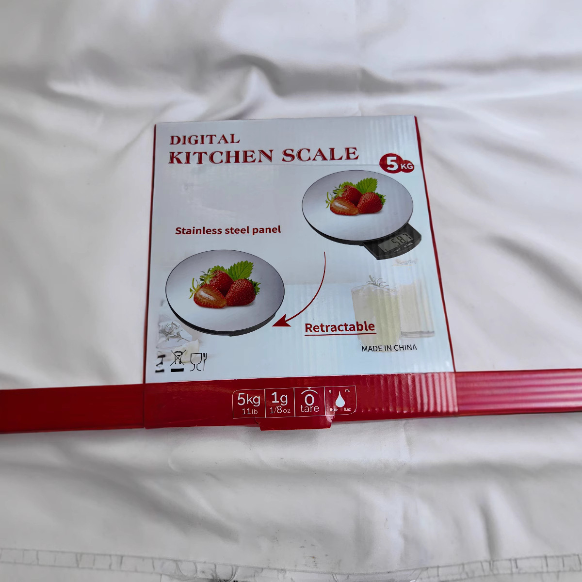 2024 comercio exterior báscula de cocina electrónica doméstica báscula de cocina circular báscula electrónica doméstica pantalla LCD móvil