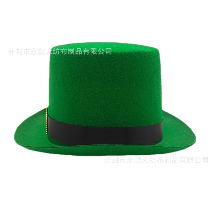 Festival irlandés verde sombrero alto Halloween carnaval fiesta sombrero mago Lincoln sombrero etapa rendimiento sombrero alto