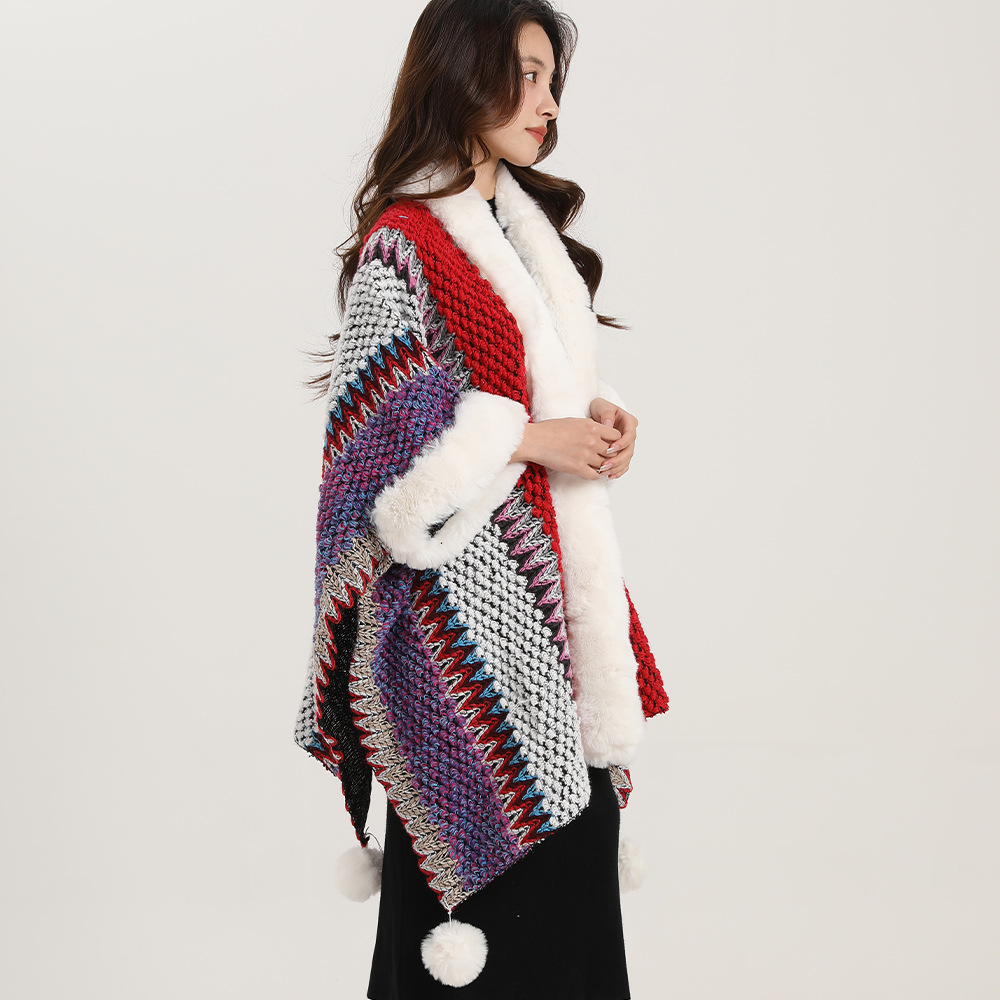 Xale de lã para primavera e outono, novo estilo étnico feminino 2024, Xizang, Yunnan, vestuário turístico ocidental de Sichuan_voghion.com