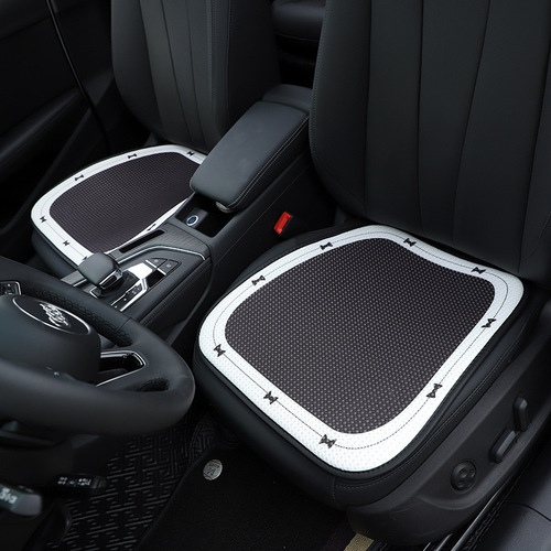 Car Seat Cushion Ice Silk Light Luxury Bow Car Seat Breathable Seat Cool Cushion Four Seasons Universal Car Interior Seat Cover