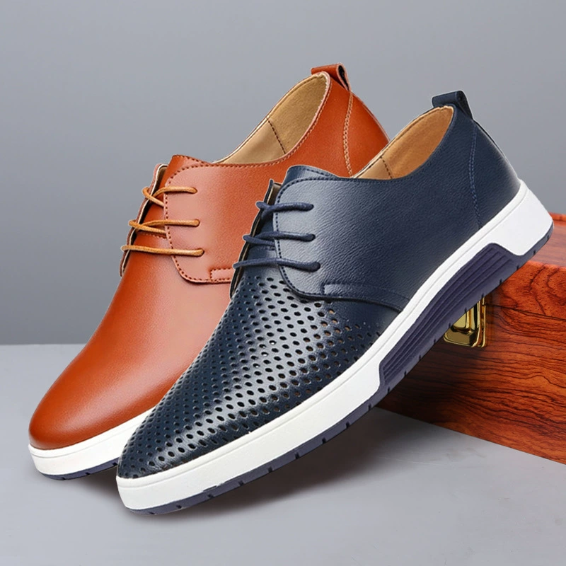 Трансграничная европейская и американская мужская летняя обувь повседневная обувь мужская кожаная обувь в британском стиле