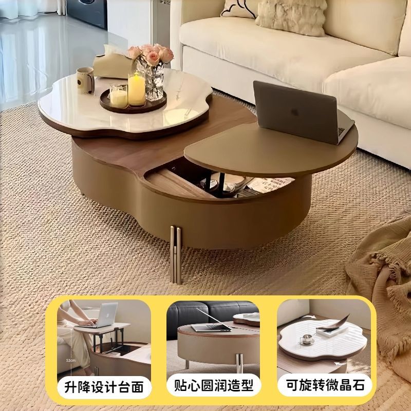 인터넷 연예인 핫모델丨클라우드 리프팅 커피 테이블丨미정석 테이블 상판