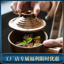创意砂锅炖锅粗陶微波小锅家用煲仔饭煮粥高温汤锅健康带盖汤锅好
