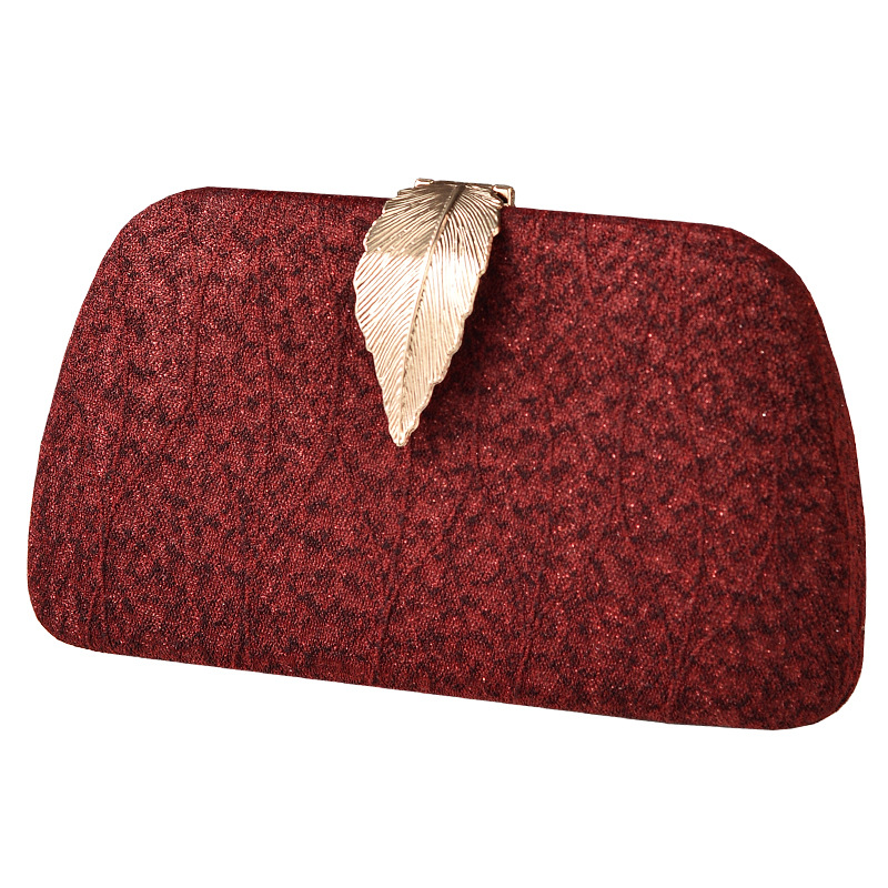 Nueva moda europea y americana hojas bolsas de cena vestidos de fiesta bolsas de mano simple retro cheongsam bolsas clucth