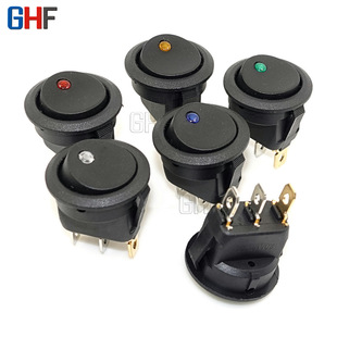 12V/24V Blue Led Light Boat-Shaped Switch Car Lighting Modification with Cat Eye Round Fisheye Light Seesaw