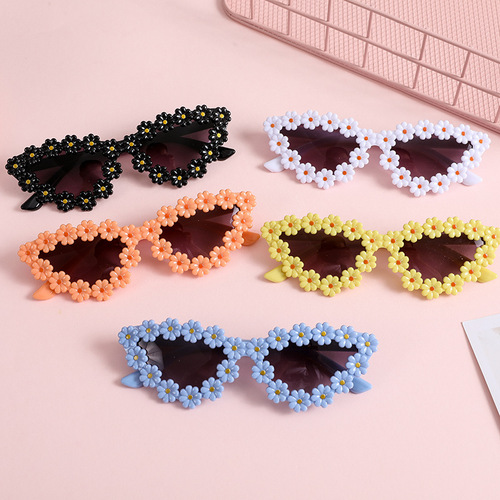 Children's sunglasses, baby girls' polarized visor, cute cartoon cat glasses, boys' trendy personality and fashion